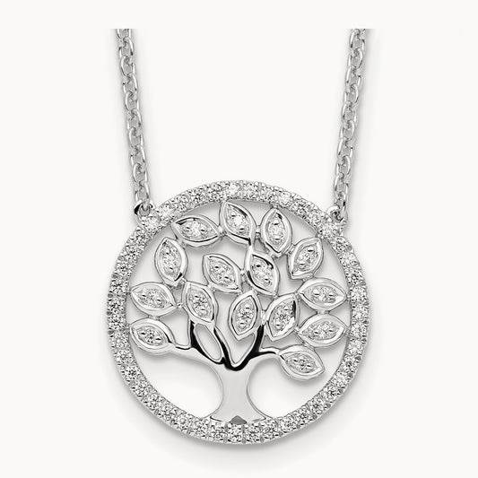 Tree of Life Necklace, 0.25 ct tw Lab-Grown Diamond