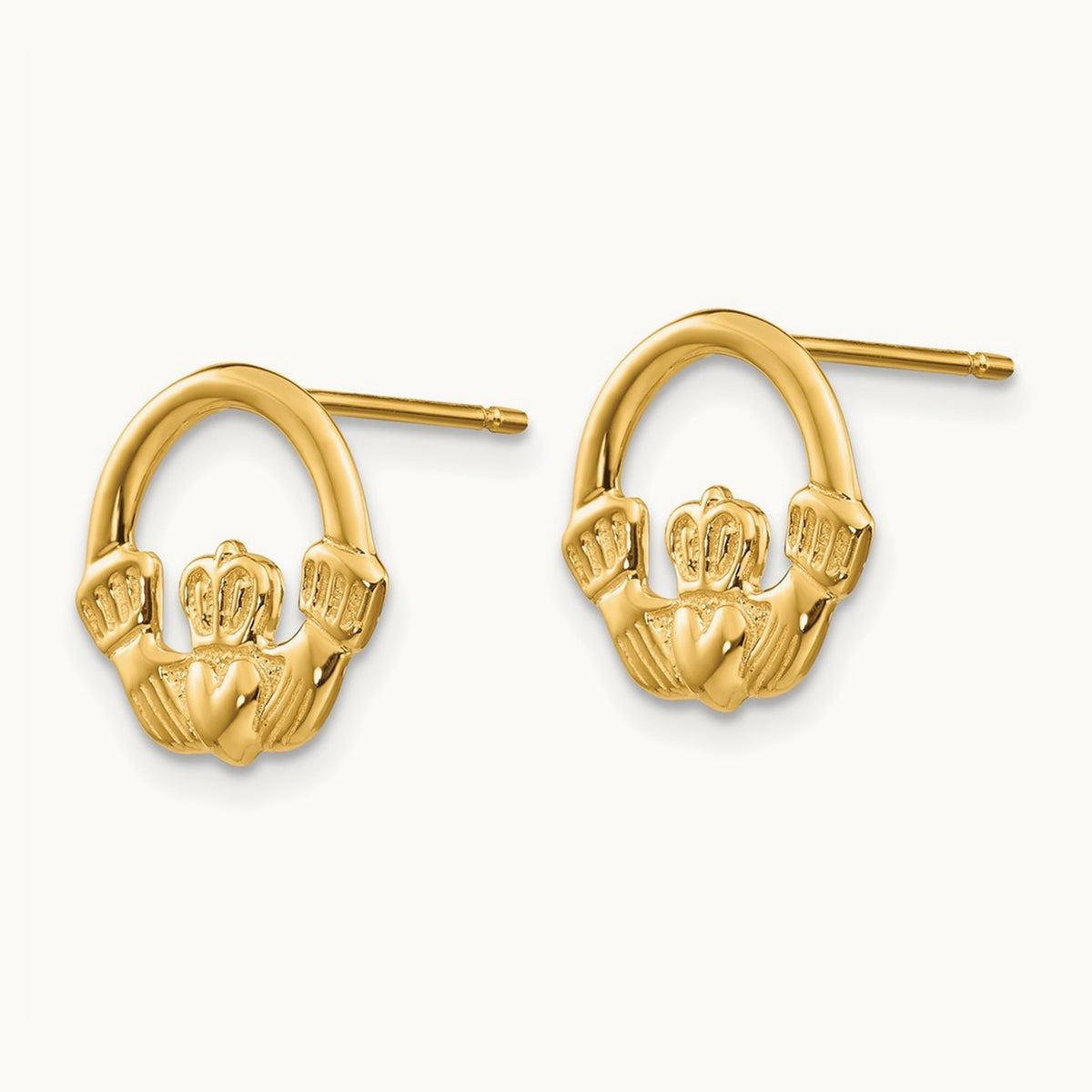 Claddagh Post Earrings — 11mm