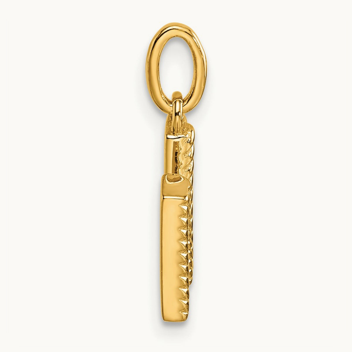 Twisted Diamond Charm — 14K Yellow Gold, M