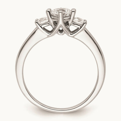 3-Stone Semi-Mount Engagement Ring, 0.25-0.50 ct tw