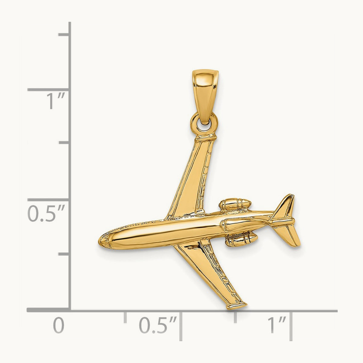 3-D Jet Charm, 14K