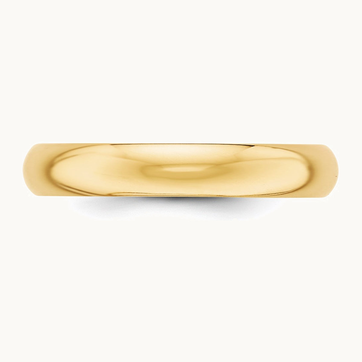 14K Yellow Gold 4mm Half-Round Wedding Band