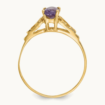 Madi K Synthetic Alexandrite Ring, 14K