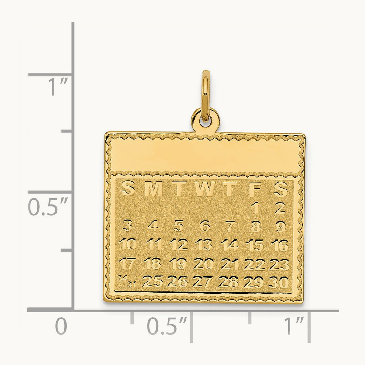 Friday the First Day Calendar Pendant, 14K