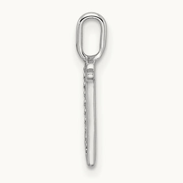 Diamond Letter N Initial Pendant, 14K White Gold