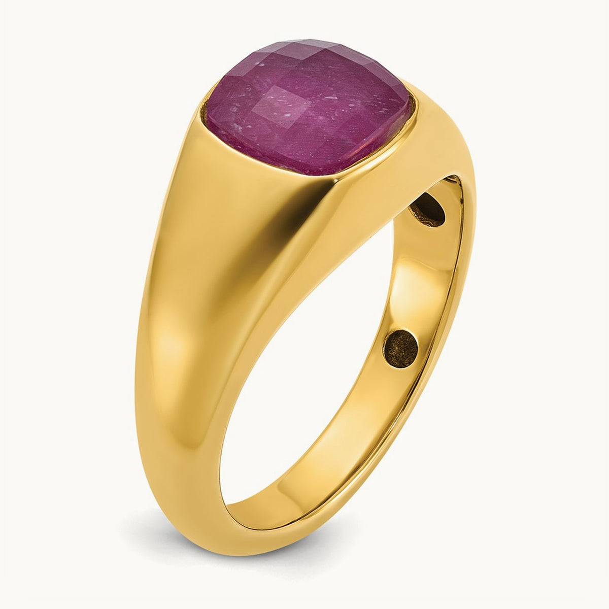 IBGoodman Men's Ruby Doublet Stone Complete Ring, 14K