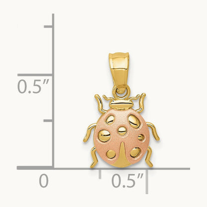 Ladybug Pendant, 14K Two Tone