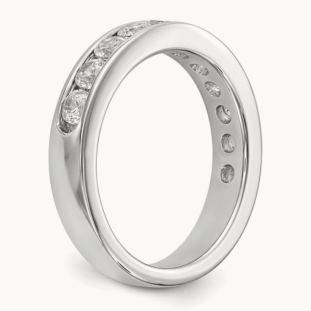 Setting: 11- Stone Closed Channel Band Mounting, 2.9mm — 14K White Gold