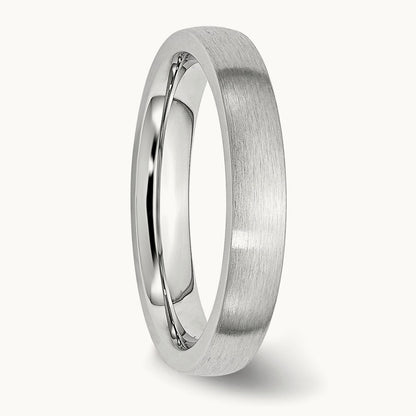 Cobalt Satin Half Round Band — 4mm