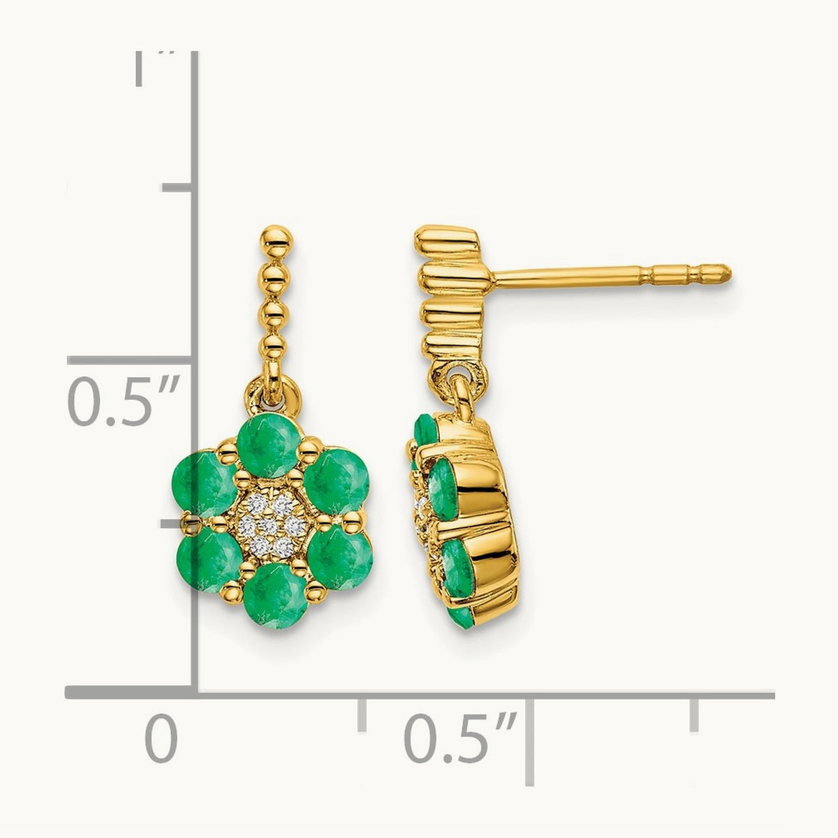 Emerald and Diamond Earrings — photo set