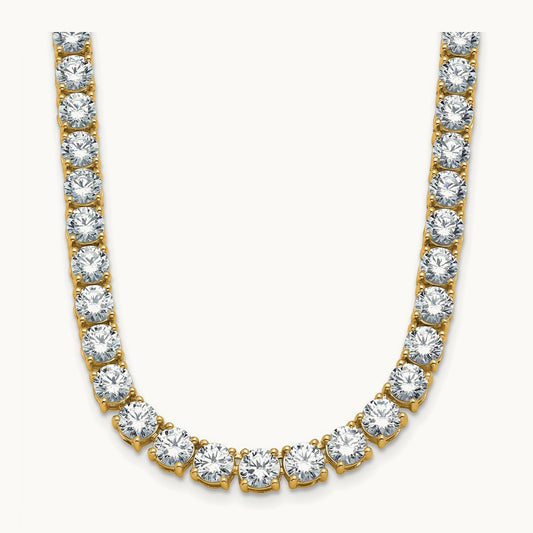 Straight Tennis Necklace, 34 3/8-45 1/2 ct Lab-Grown Diamond