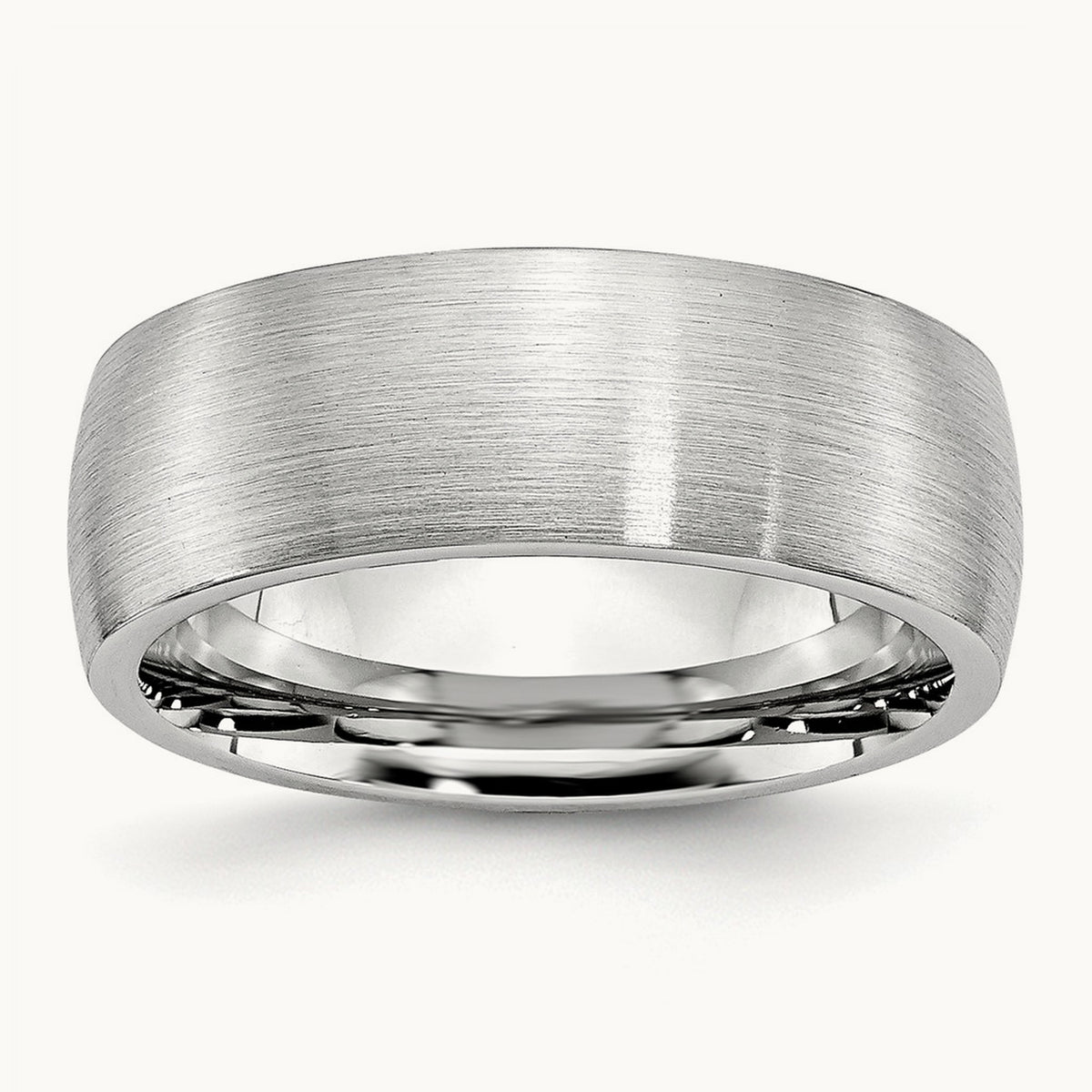 Cobalt Satin Half Round Band — 8mm