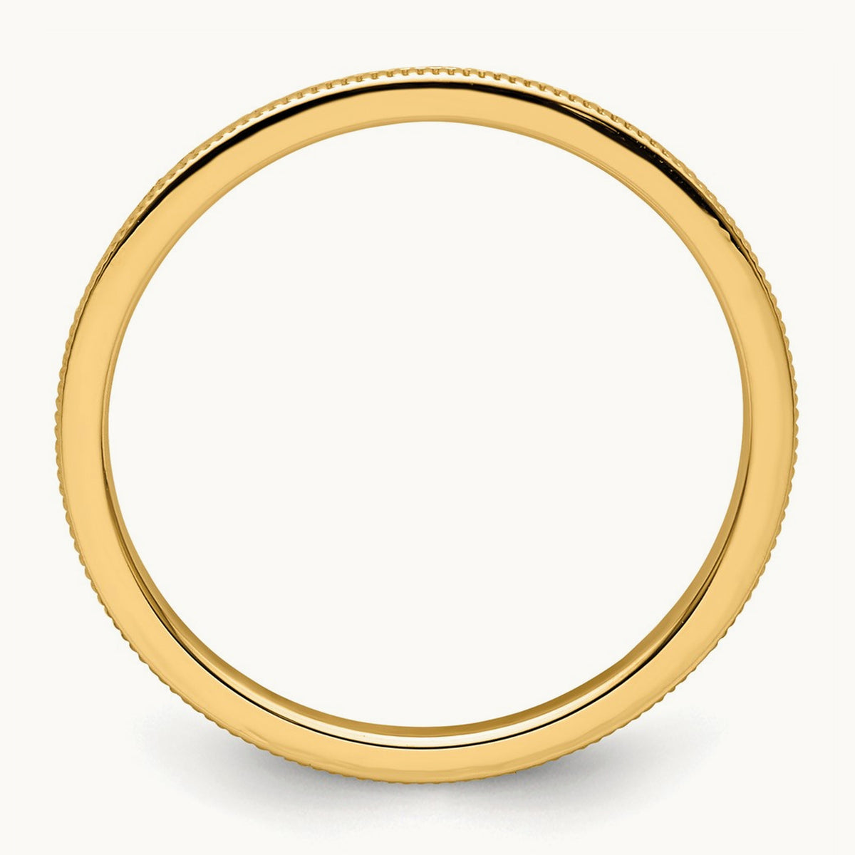 Milgrain Stackable Band — 10K Yellow Gold