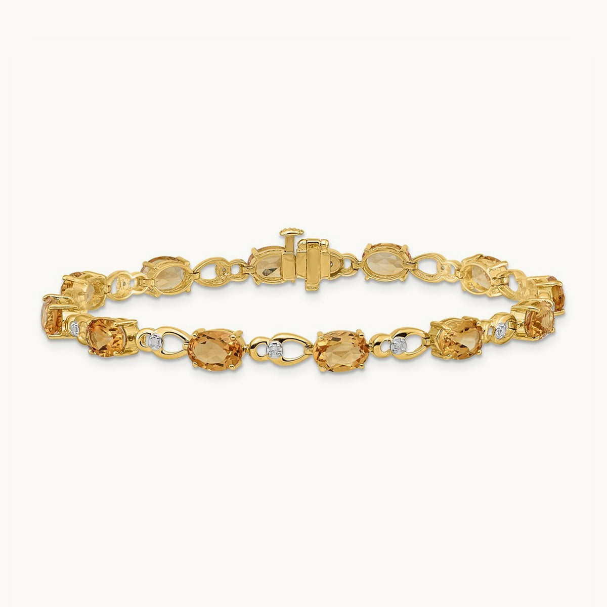 Citrine and Diamond Bracelet, 14K