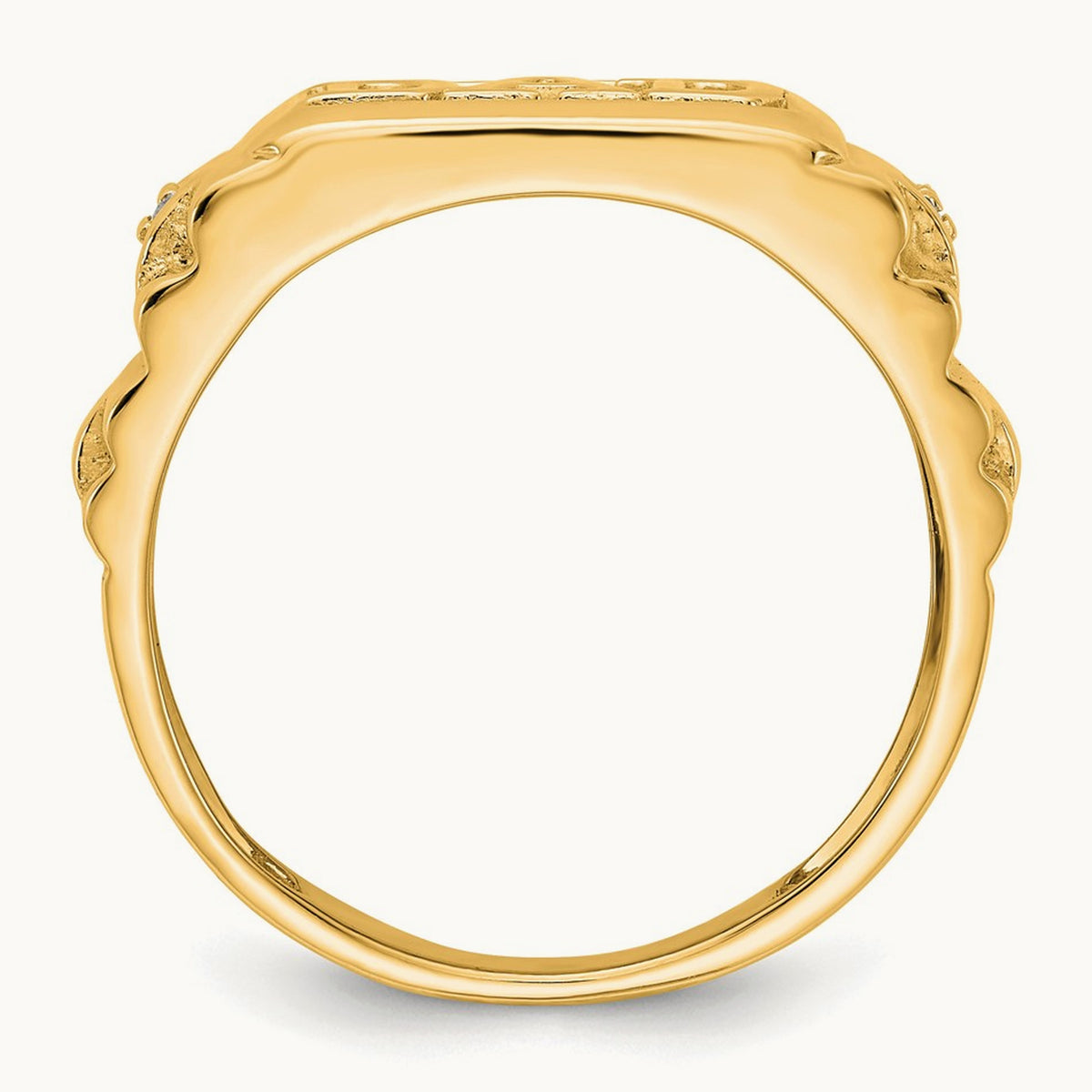 Diamond men's Ring, 14K Gold — 14K Yellow Gold, 11