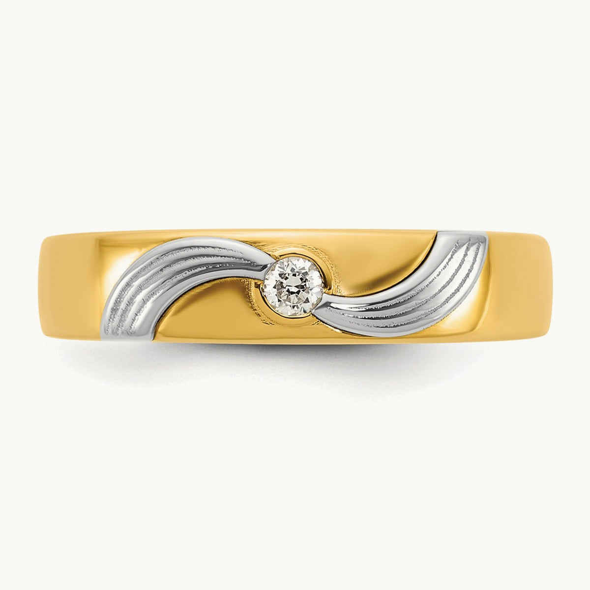 14ktt IB Goodman Mens Polished Diamond Ring Mounting