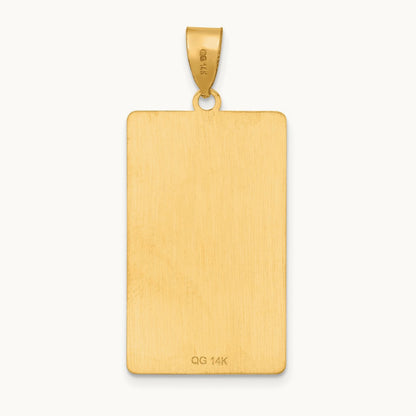 The Emperor Tarot Card Pendant, 14K Yellow Gold