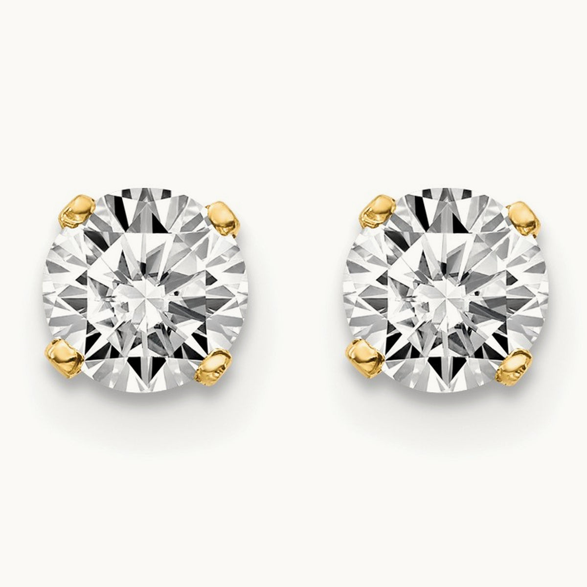 Diamond Stud Push-on Post Earrings — 0.70 ct tw