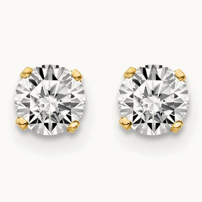 Diamond Stud Push-on Post Earrings — 0.70 ct tw