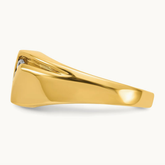 Diamond Mens Ring, 14K