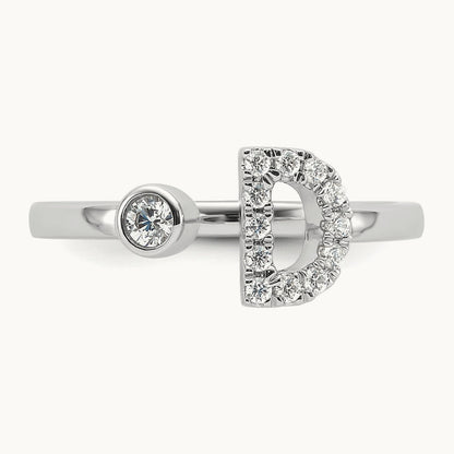 Initial D Adjustable Ring, 0.20 ct tw Lab-Grown Diamond