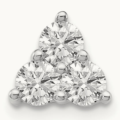 3 Stone Triangle Chain Slide, 0.50 ct tw Lab-Grown Diamond