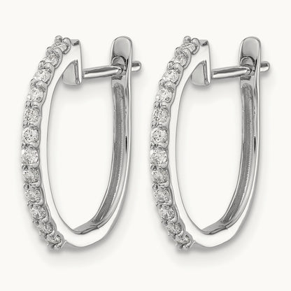 Diamond Hinged Hoop Earrings — photo set