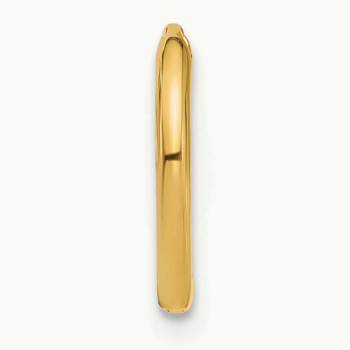 Single Polished Hinged Huggie Hoop Earring — 1.45x13mm