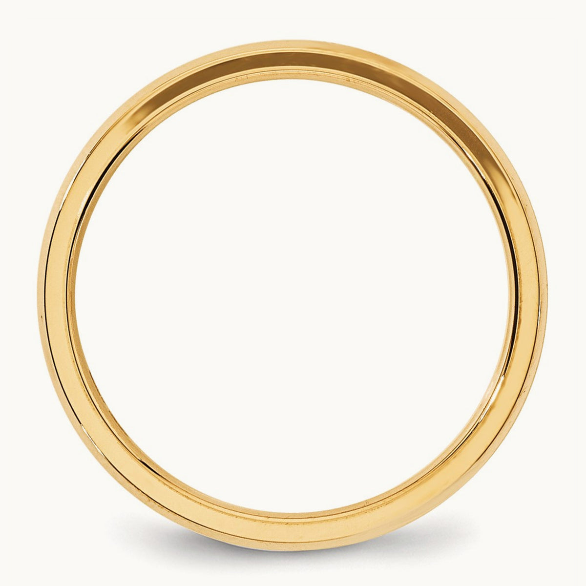 Bevel Edge Comfort Fit Band — 14K Yellow Gold, 4mm