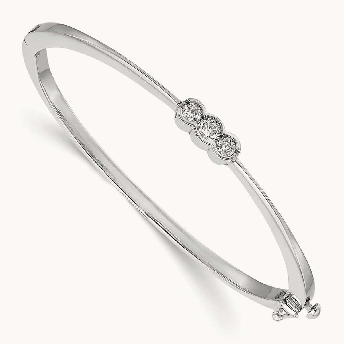 AA Diamond Hinged Bangle — photo set
