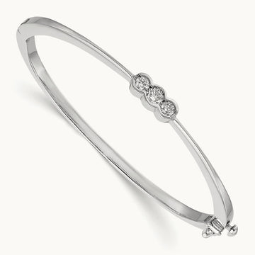 AA Diamond Hinged Bangle — photo set