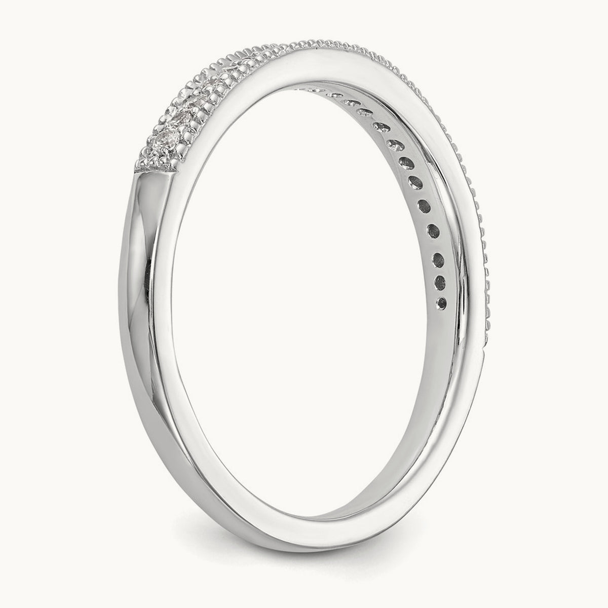 Diamond Wedding Band, 14K White Gold