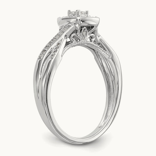 First Promise Complete Diamond Promise/Engagement Ring, 14K White Gold