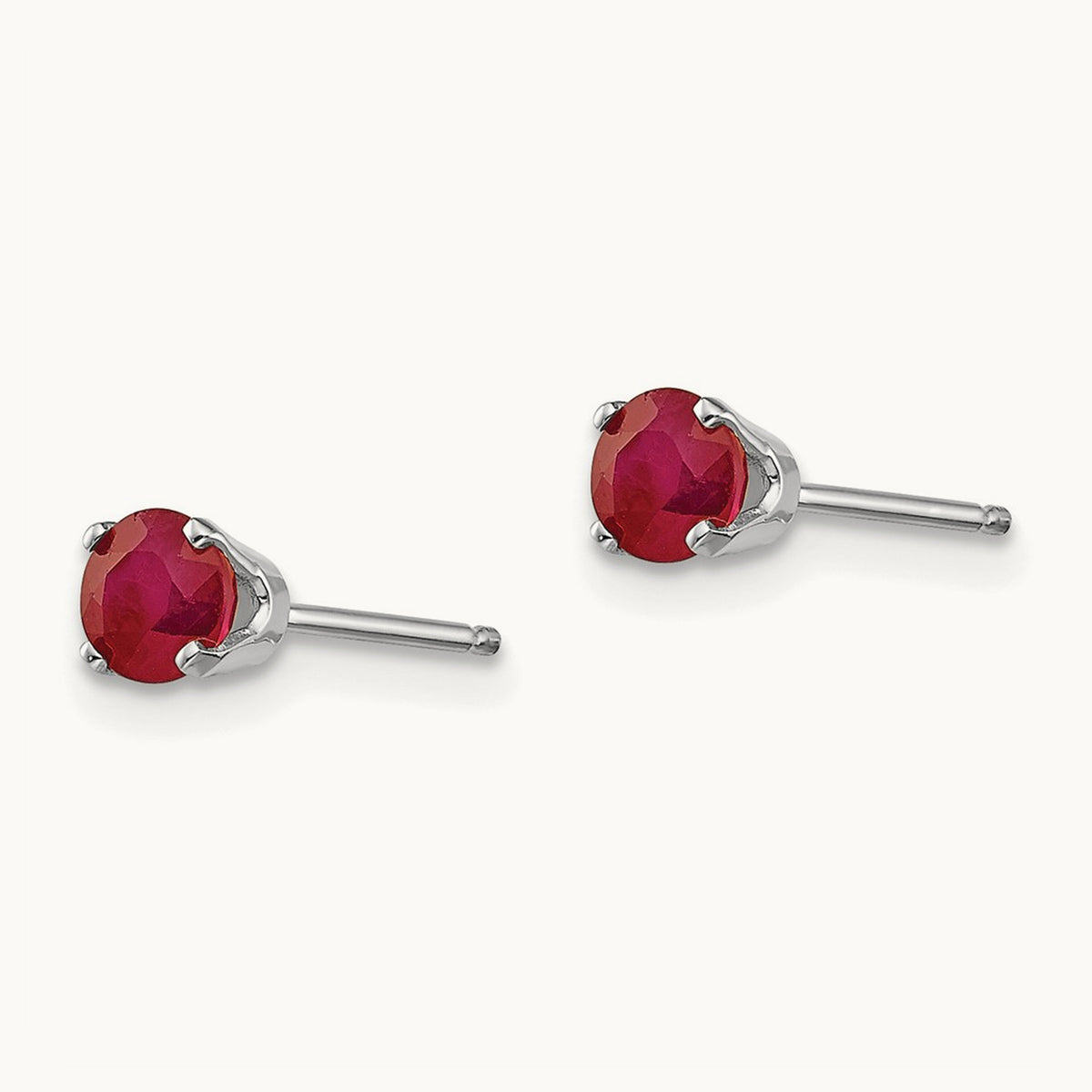 Ruby Stud Earrings — 4mm