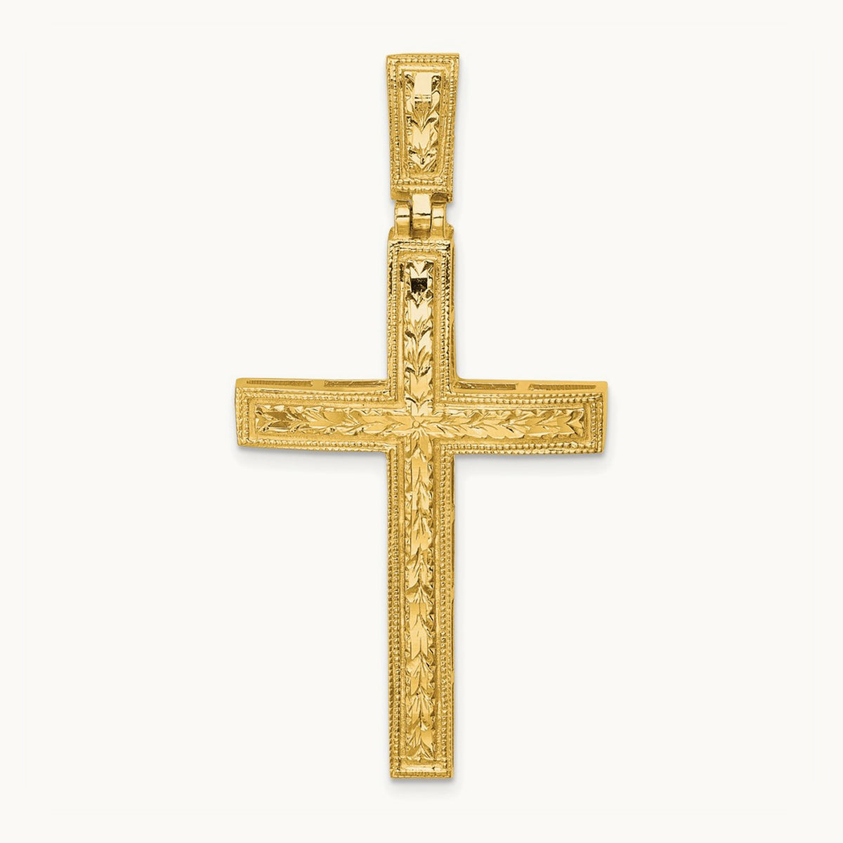 Polished Diamond-cut Fancy Cross Pendant — photo set