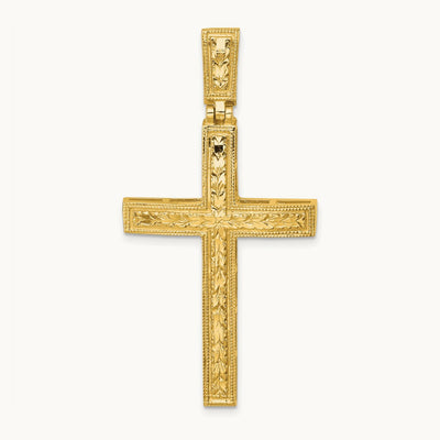 Polished Diamond-cut Fancy Cross Pendant — photo set