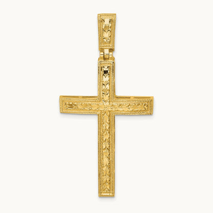 Polished Diamond-cut Fancy Cross Pendant — photo set