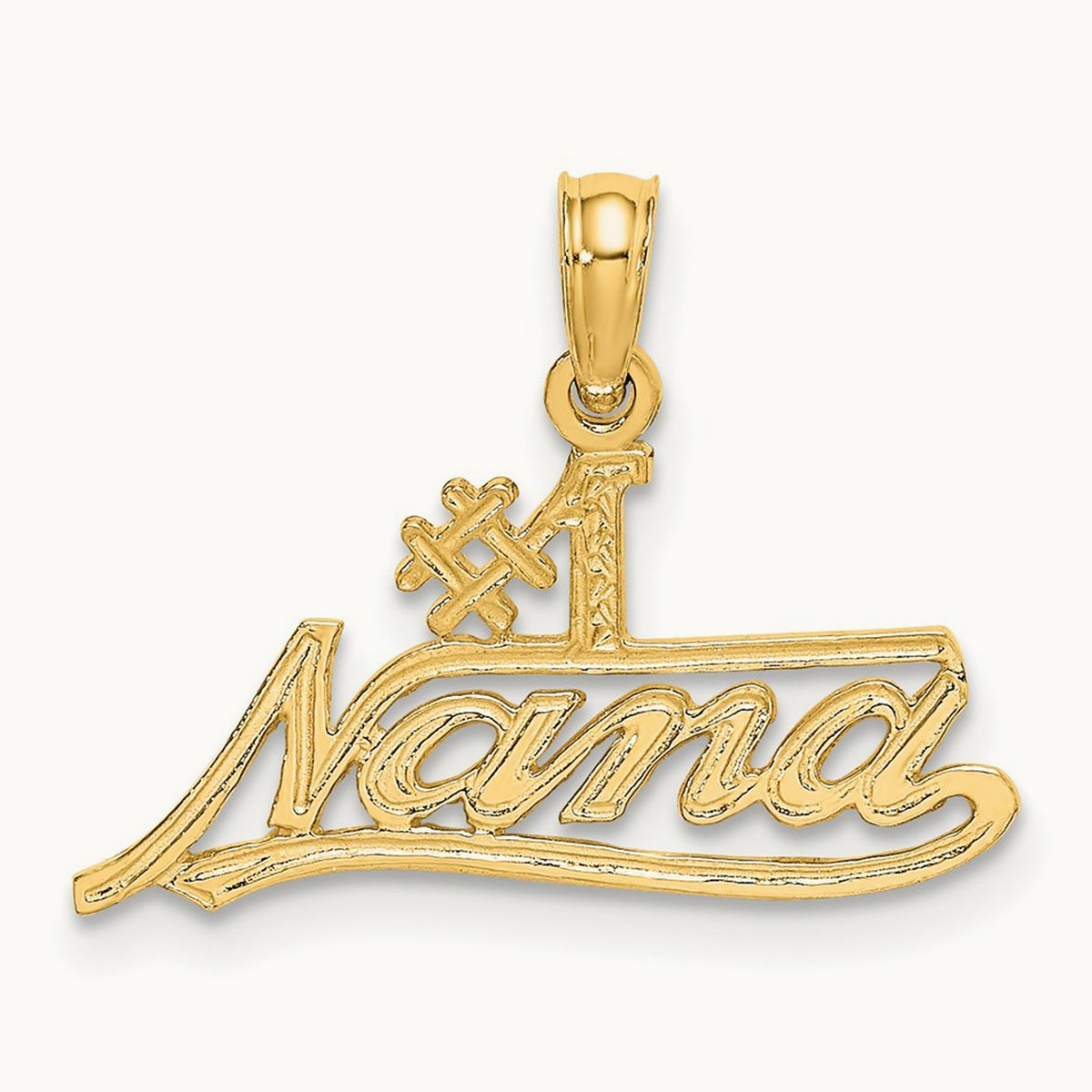#1 NANA Script Charm, 14K