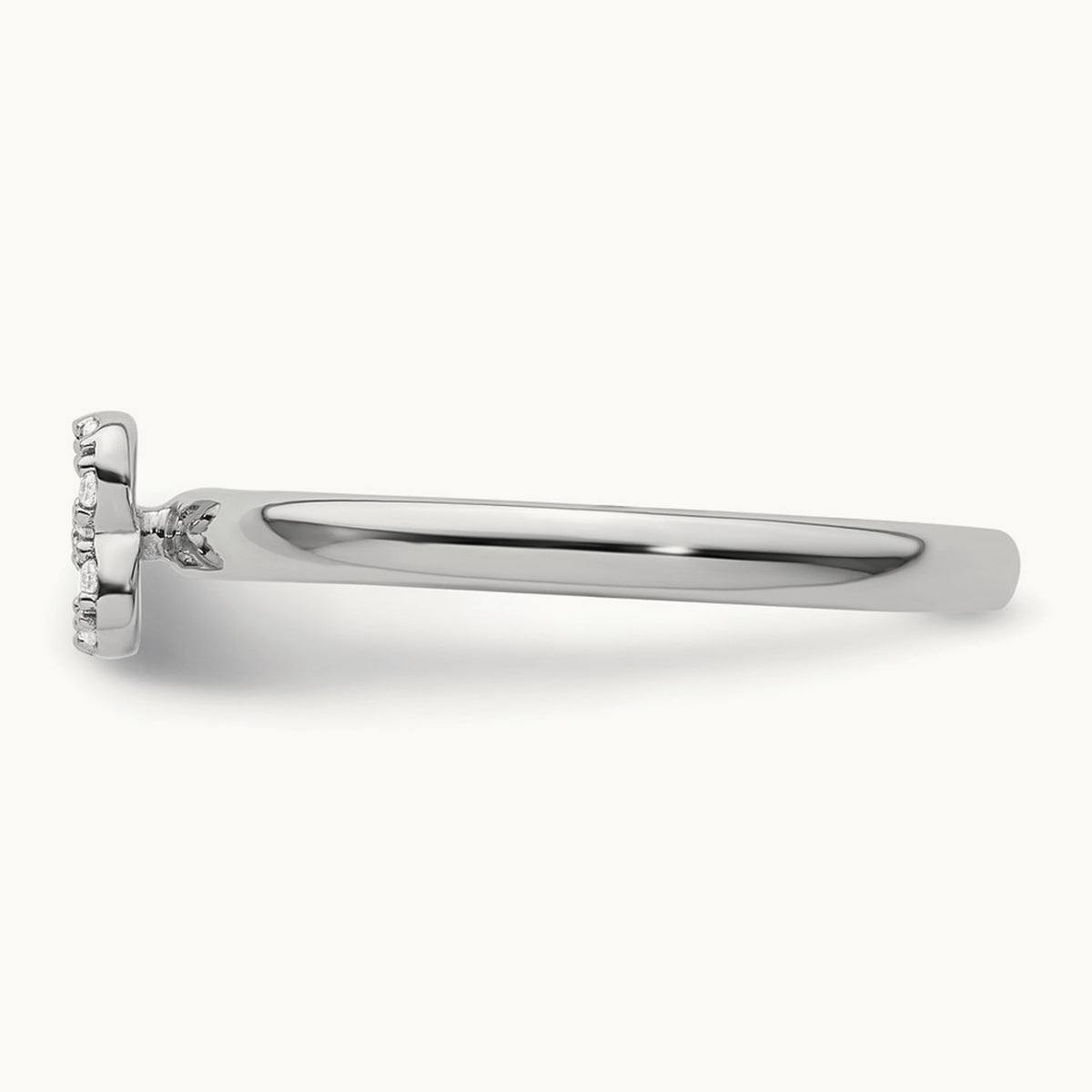 Stackable Diamond Ring — 14K White Gold, B