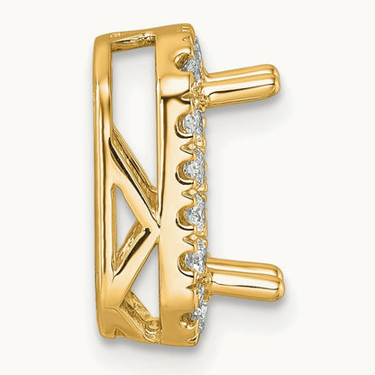 Radiant Halo Chain Slide, 2.50 ct tw Lab-Grown Diamond — 14K Yellow Gold, One Size