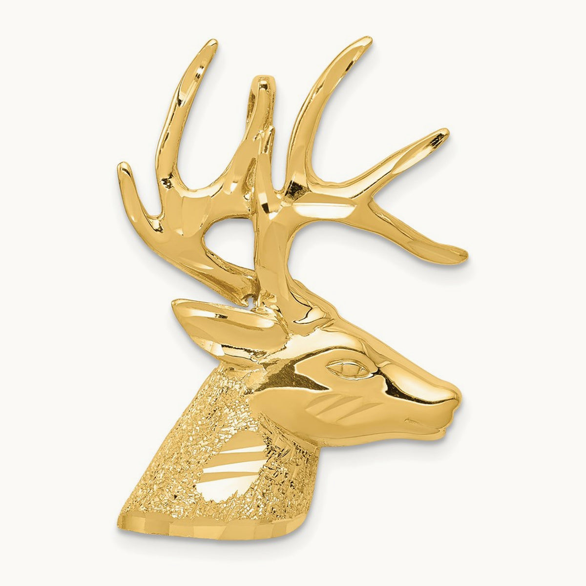 Laser Cut Deer Charm, 14K