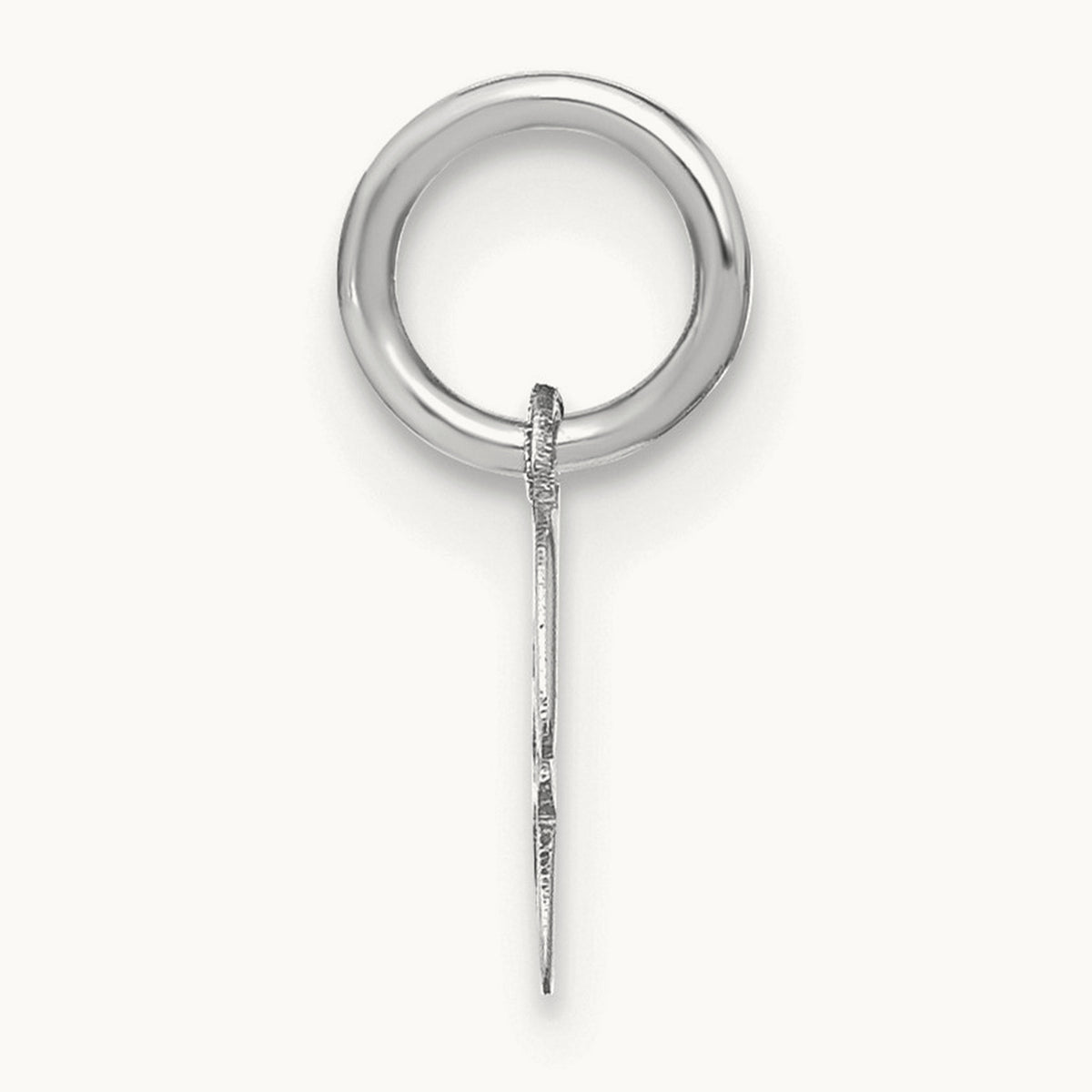 Upper case Initial Charm — 14K White Gold, H
