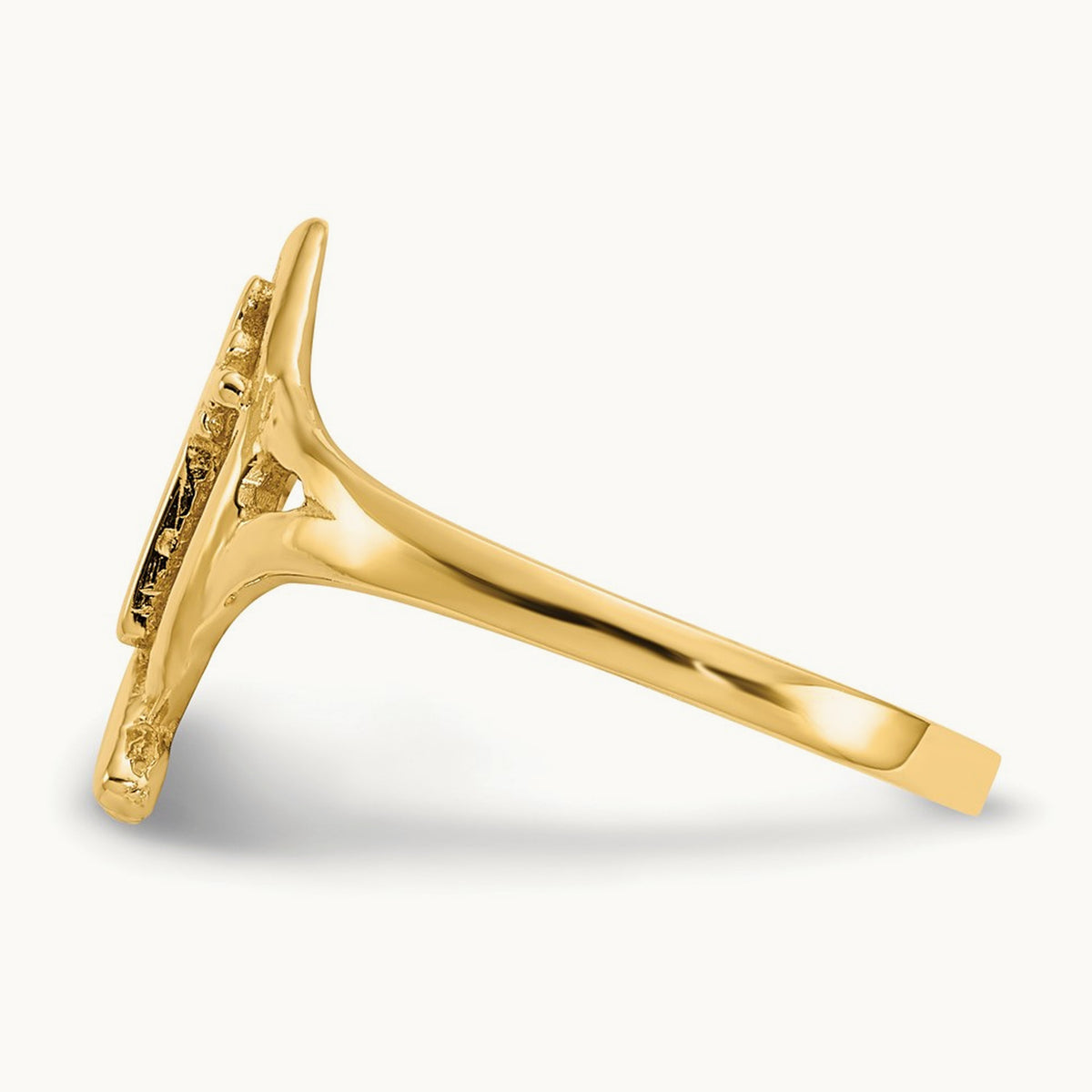 Ichthus w/Cross Ring, 14K