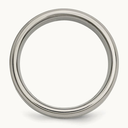 Brushed Center Diamond Band — photo set