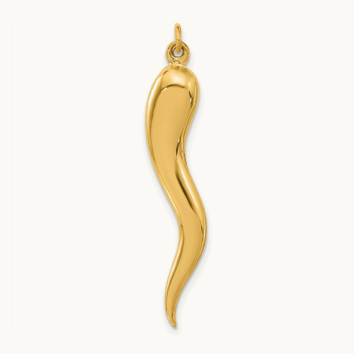 Polished Hollow Italian Horn Pendant — 43.2mm