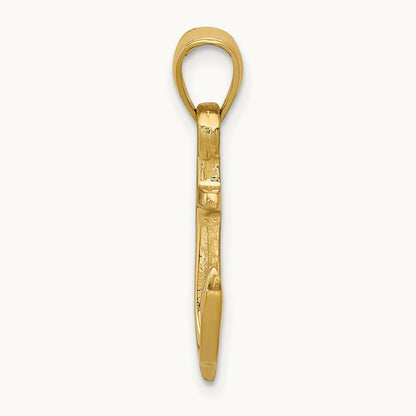 Anchor Pendant — 14K Yellow Gold