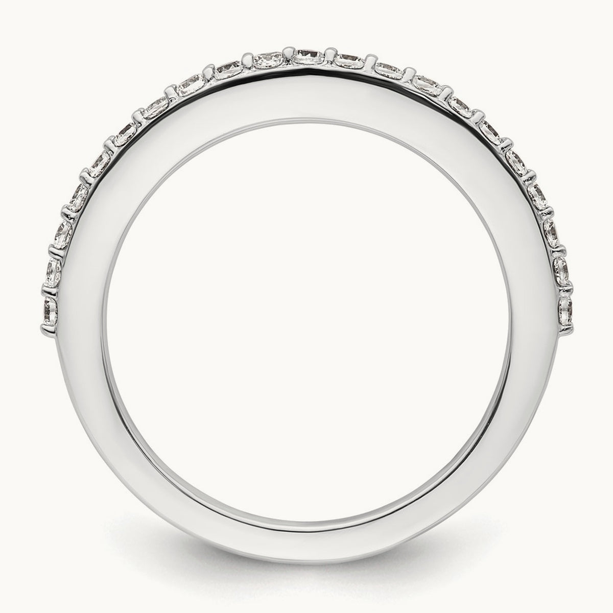 Diamond Wedding Band, 14K White Gold