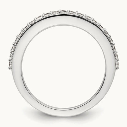 Diamond Wedding Band, 14K White Gold