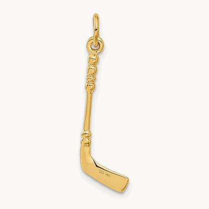 3D Hockey Stick With Enamel Charm, 14K