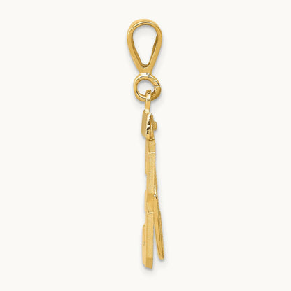 Medium Polished Number 53 Charm, 14K